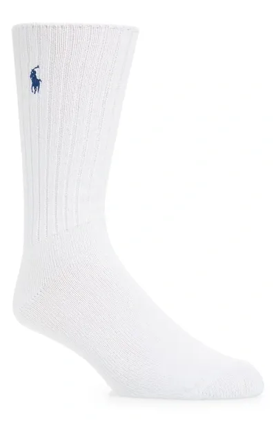 Polo Ralph Lauren Rib Crew Socks In White