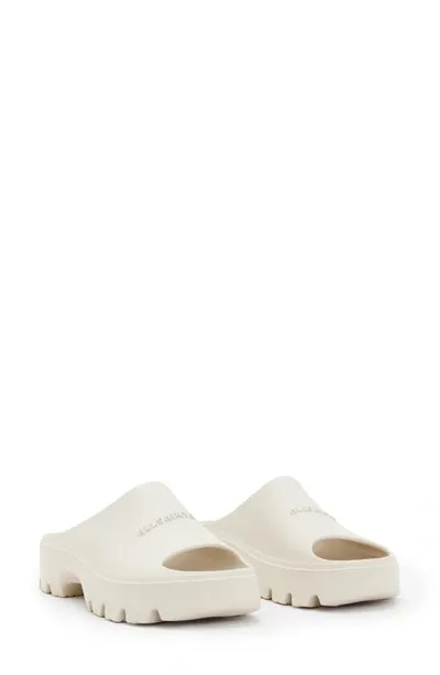 Allsaints Eclipse Flatform Slide Sandal In White