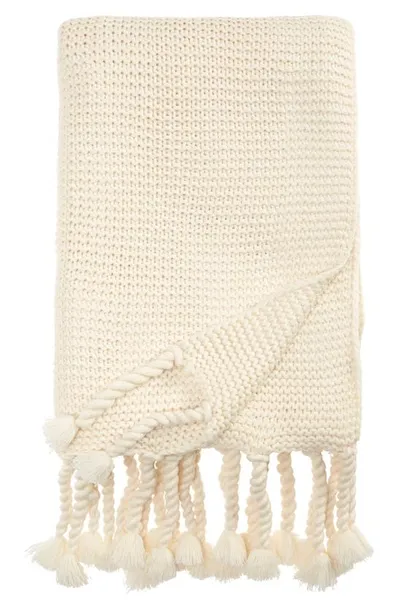 Pom Pom At Home Trestles Oversize Throw Blanket In Antique White