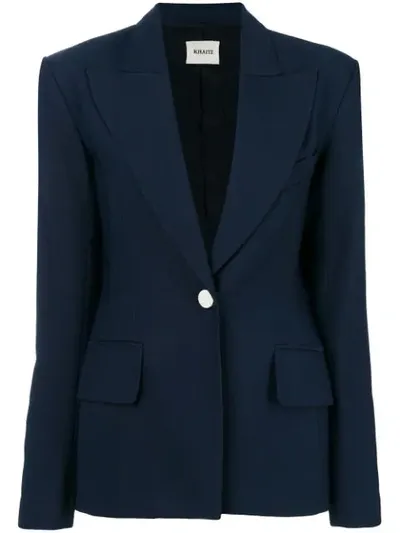 Khaite Slim-fit Buttoned Blazer In Blue