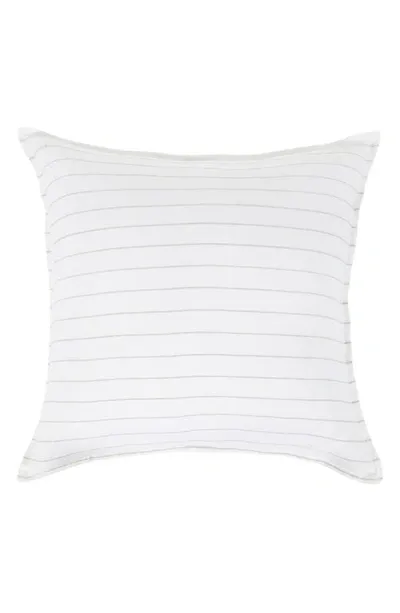 Pom Pom At Home Blake Stripe Linen Sham In White Natural