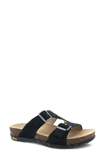 Dansko Dayna Strappy Slide Sandal In Black