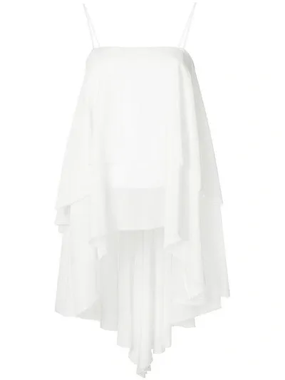 Dušan Layered Tunic Top In White