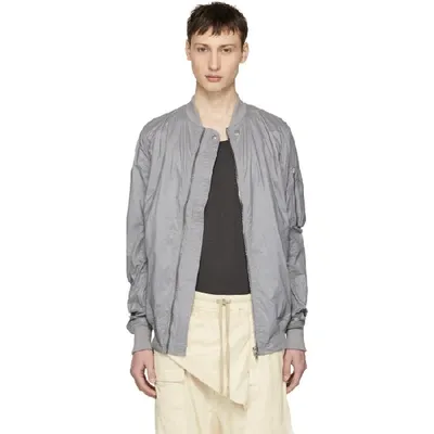 Rick Owens Drkshdw Casual Bomber Jacket In Grey