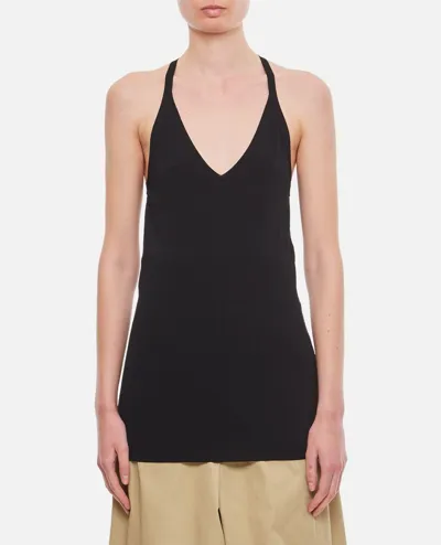 Quira Viscose Dancer Tank Top In Black