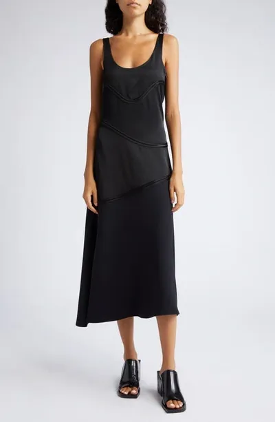 Jil Sander Women's Scoopneck Satin Slipdress In Black