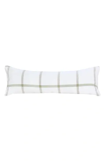 Pom Pom At Home Copenhagen Plaid Cushion In White Olive