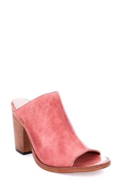 Bed Stu Clavel Peep Toe Mule In Blush Rustic