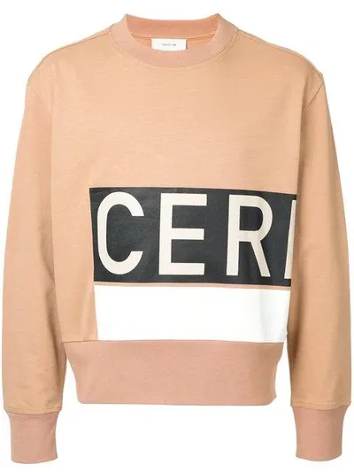 Cerruti 1881 Logo Print Sweatshirt In Brown