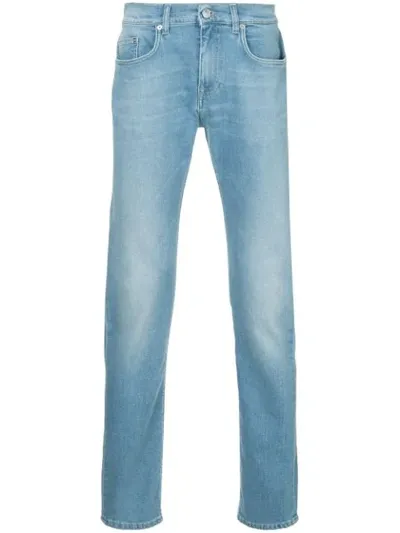 Cerruti 1881 Washed Out Jeans In Blue