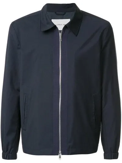 Cerruti 1881 Zip Front Lightweight Jacket In Blue