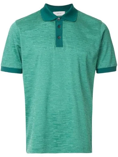 Cerruti 1881 Jacquard Effect Polo Shirt In Green