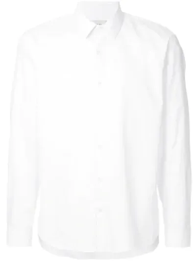 Cerruti 1881 Pinstriped Long Sleeve Shirt In White