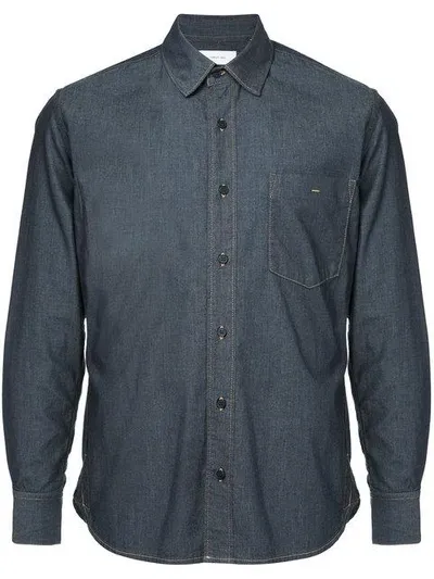 Cerruti 1881 Classic Chambray Shirt In Blue