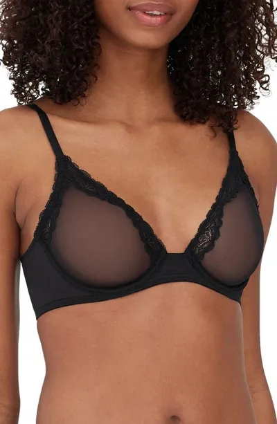 Skarlett Blue Passion Unlined Underwire Bra In Black