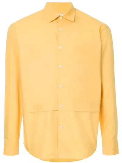 Cerruti 1881 Layer Detail Shirt In Yellow