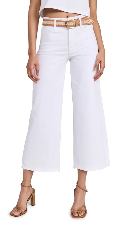 Good American Good Waist Crop Palazzo Jeans In White