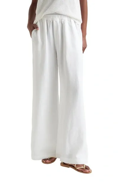 Splendid Angie Palazzo Pants In White