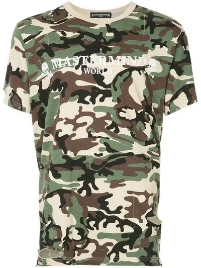 Mastermind Japan Military Logo T-shirt In Green