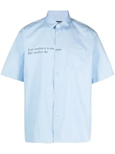 Undercover Madness Slogan-print Shirt In Blue