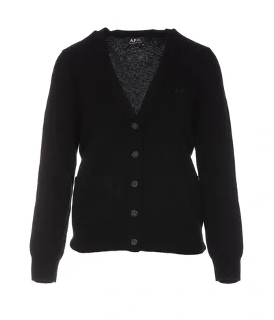 Apc A.p.c. Cardigan In Black