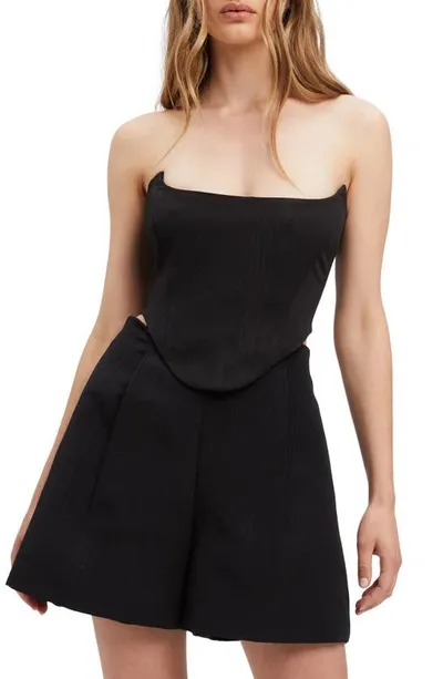 Bardot Platinum Corset Bustier In Black