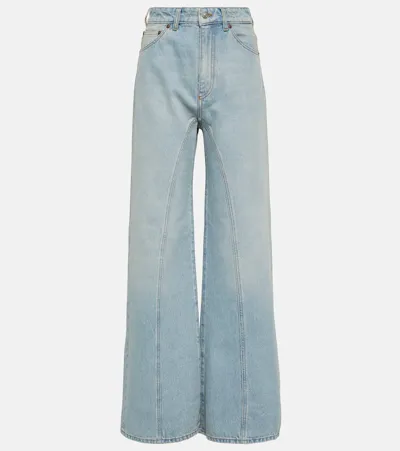 Victoria Beckham Bianca High-rise Wide-leg Jeans In Blue