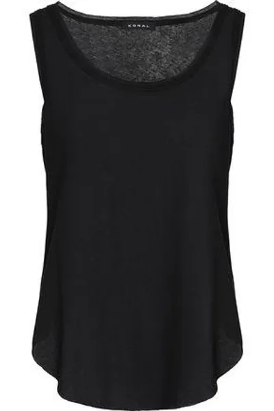 Koral Vital Cotton And Tencel-blend Jersey Tank In Black