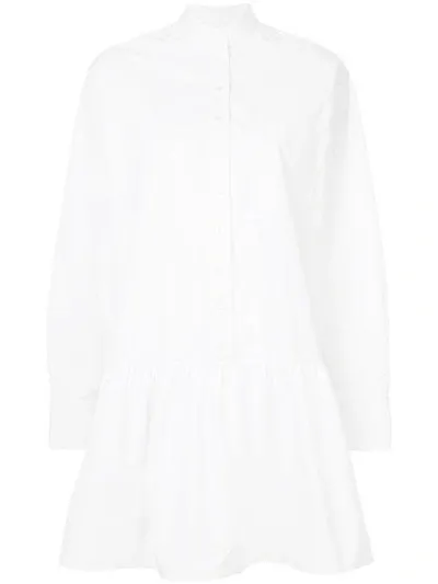 Calvin Klein 205w39nyc Peplum Shirt Dress In White