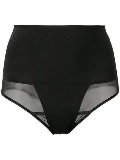 Maison Close Belle De Jour High-waist Thong In Black