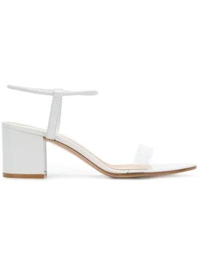 Gianvito Rossi Transparent Strap Sandals In White