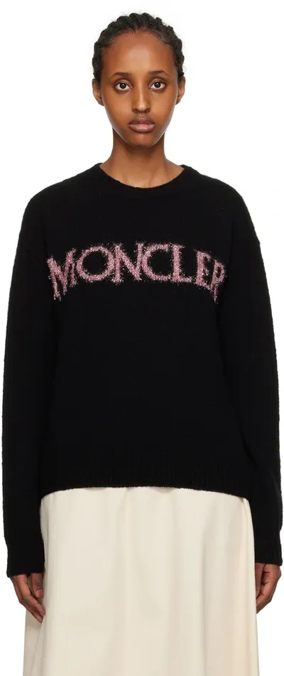 Moncler Black Intarsia Sweater