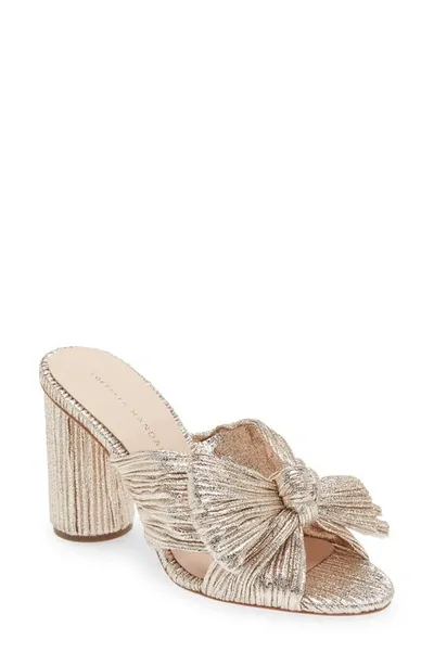 Loeffler Randall Penny 90mm Lamé Mules In Gold