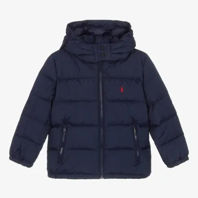 Ralph Lauren Kids' Boys Blue Water-repellent Puffer Jacket