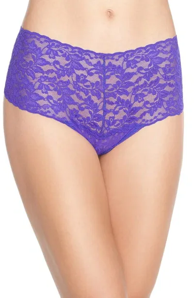 Hanky Panky Retro High Waist Thong In Blue