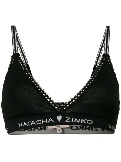 Natasha Zinko Triangle Bra In Black