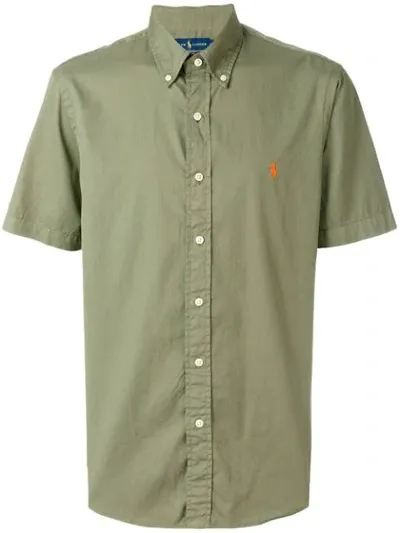 Ralph Lauren Logo Patch Shortsleeved Shirt In Green