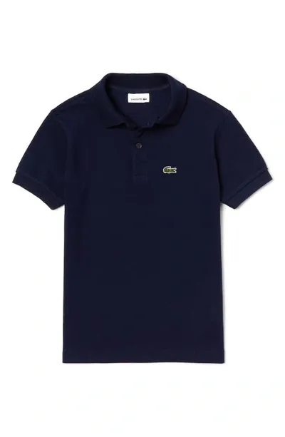 Lacoste Babies' Boys Navy Blue Organic Cotton Crocodile T-shirt