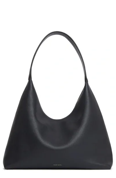 Mansur Gavriel Maxi Candy Leather Hobo Bag In Black