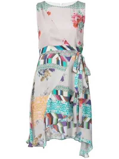 Nicole Miller Floral Pattern Dress In Multicolour