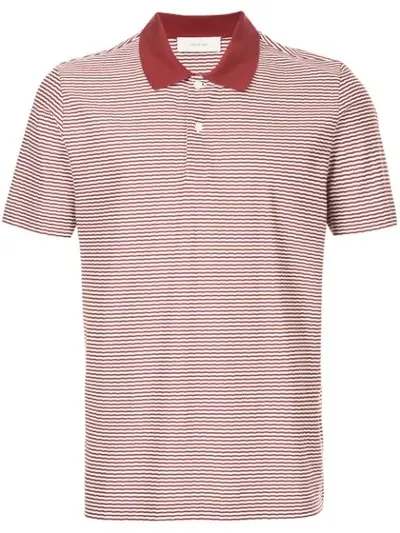 Cerruti 1881 Striped Polo Shirt In Red