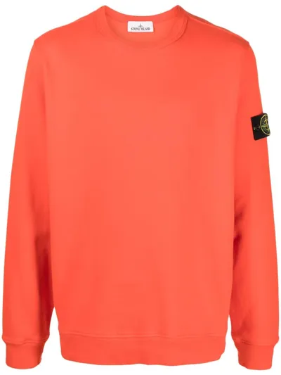 Stone Island Sweater In Yellow & Orange