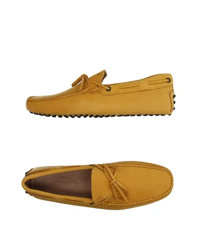 Tod's Loafers In Yellow