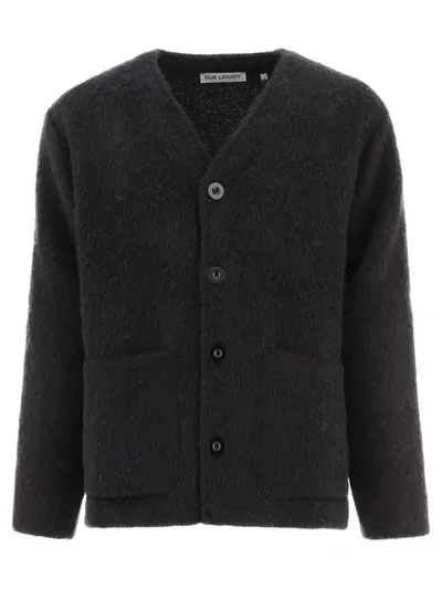 Our Legacy Mohair Cardigan In Black