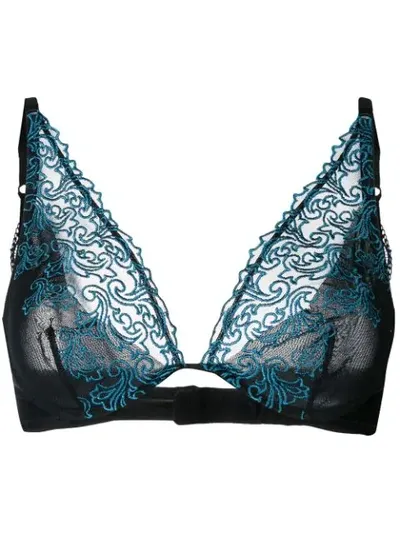 Chite' Lace-embroidered Bra Top In Black