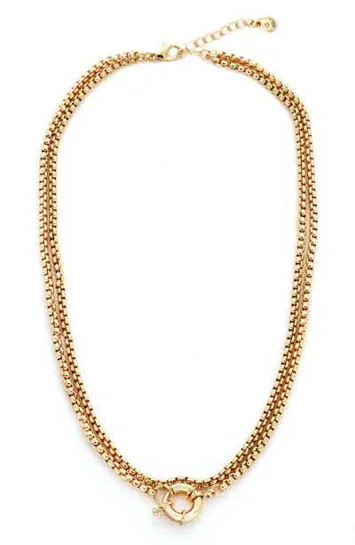 Panacea Layered Chain Necklace In Gold