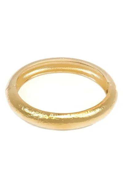 Panacea Textured Hinge Bangle In Gold