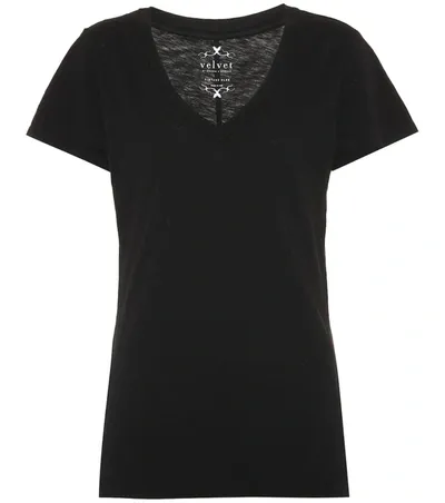 Velvet Lilith Cotton T-shirt In Black