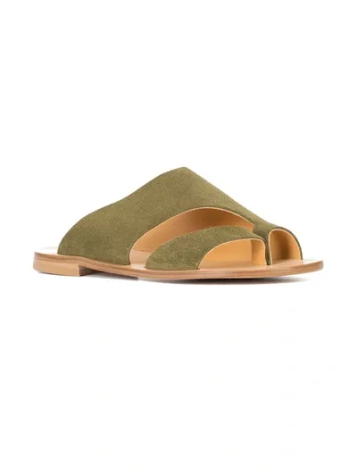 Fabio Rusconi Cut Out Strap Sandals In Green