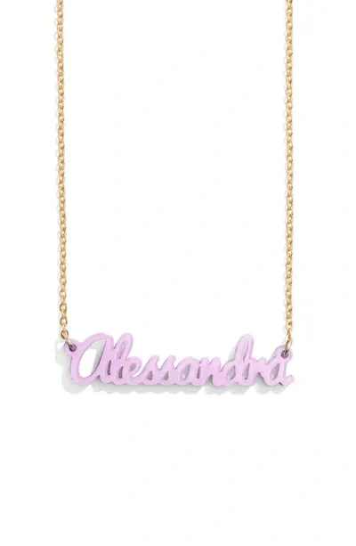 Baublebar Personalized Pendant Necklace In Purple